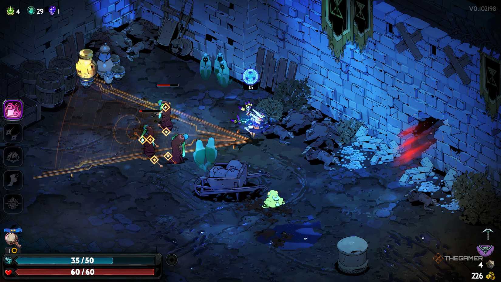 Melinoe targets multiple possessed shades with the Black Coat Omega Special in Hades 2.