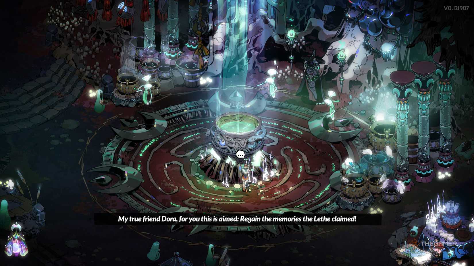 Melinoe casts a spell to return Dora's memories in Hades 2.