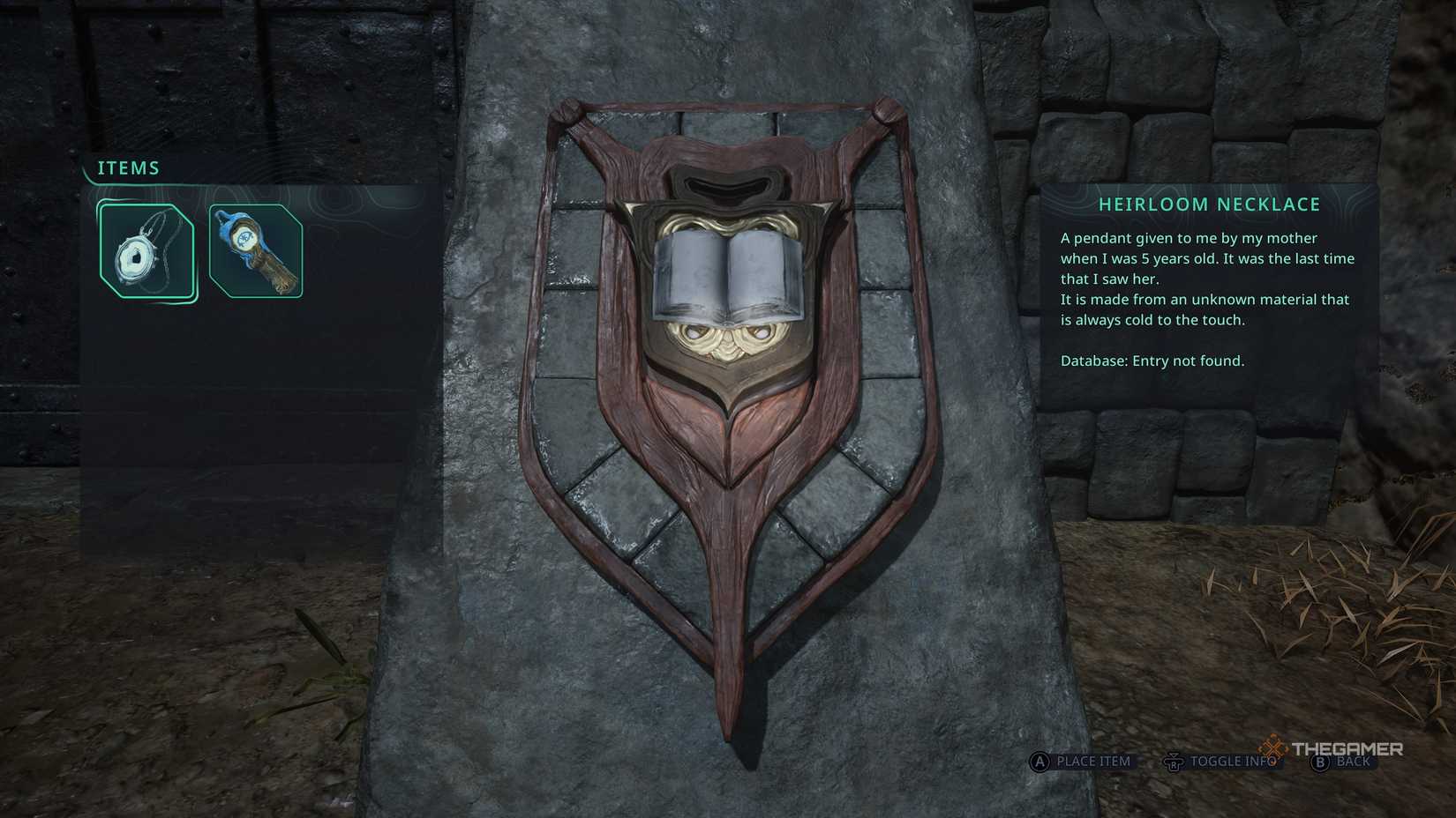 Placing an emblem into the entrance of Watcher's Nest in Hell Is Us.