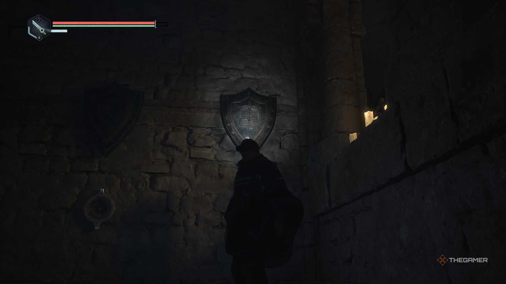 A shield with the symbol of the vigil in watcher's nest in hell is us.