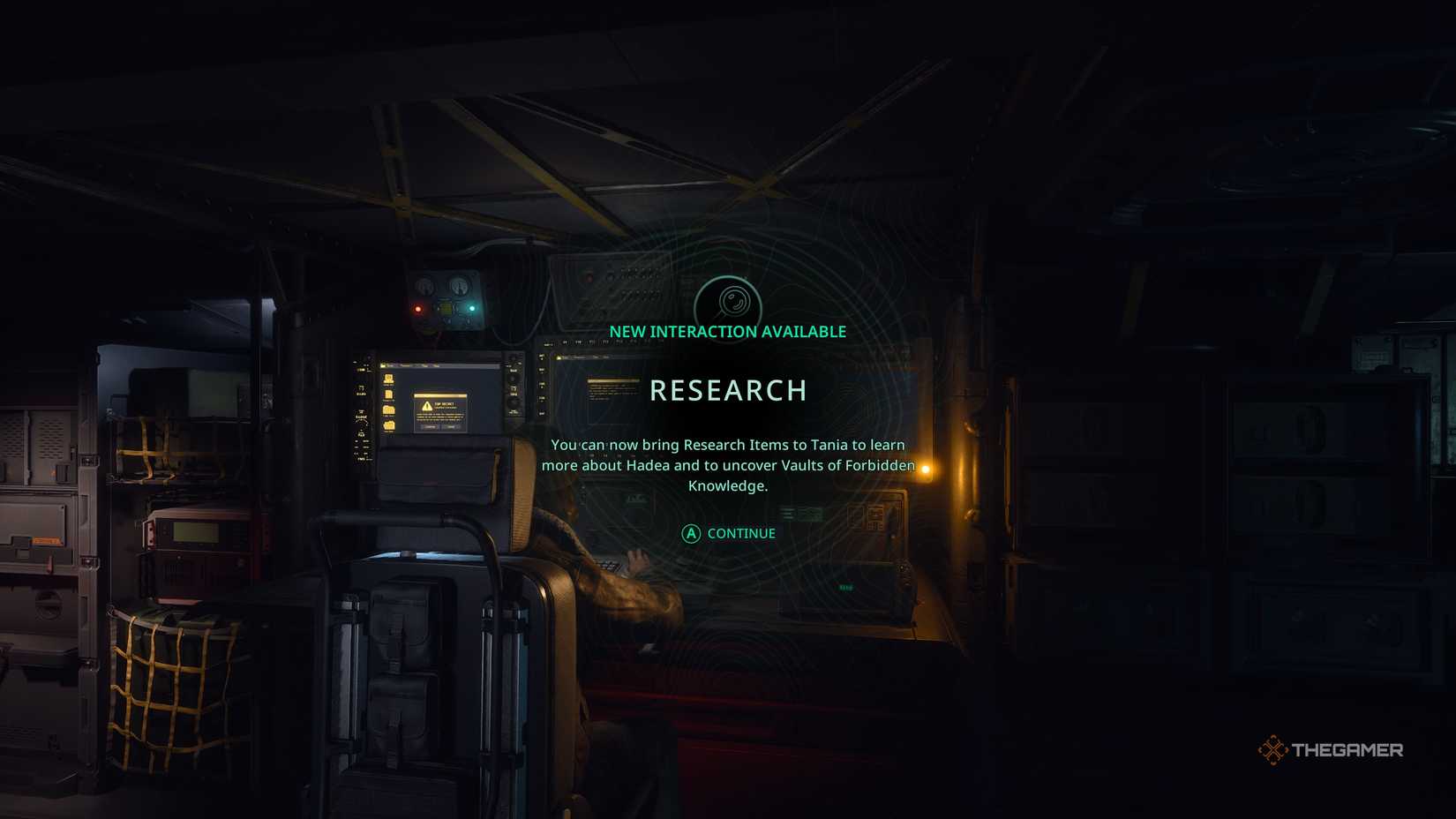 The tutorial for research in Hell Is Us.