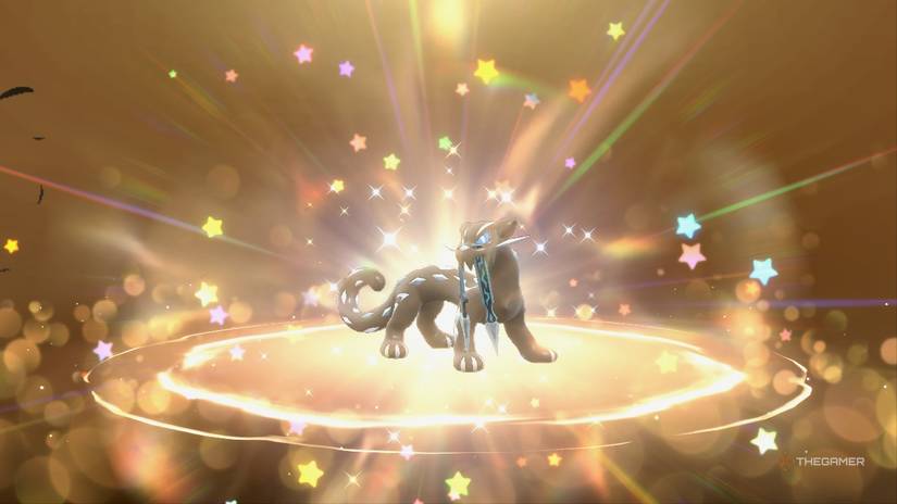 Player receives Shiny Chien-Pao as a Mystery Gift in Pokemon Scarlet and Violet.