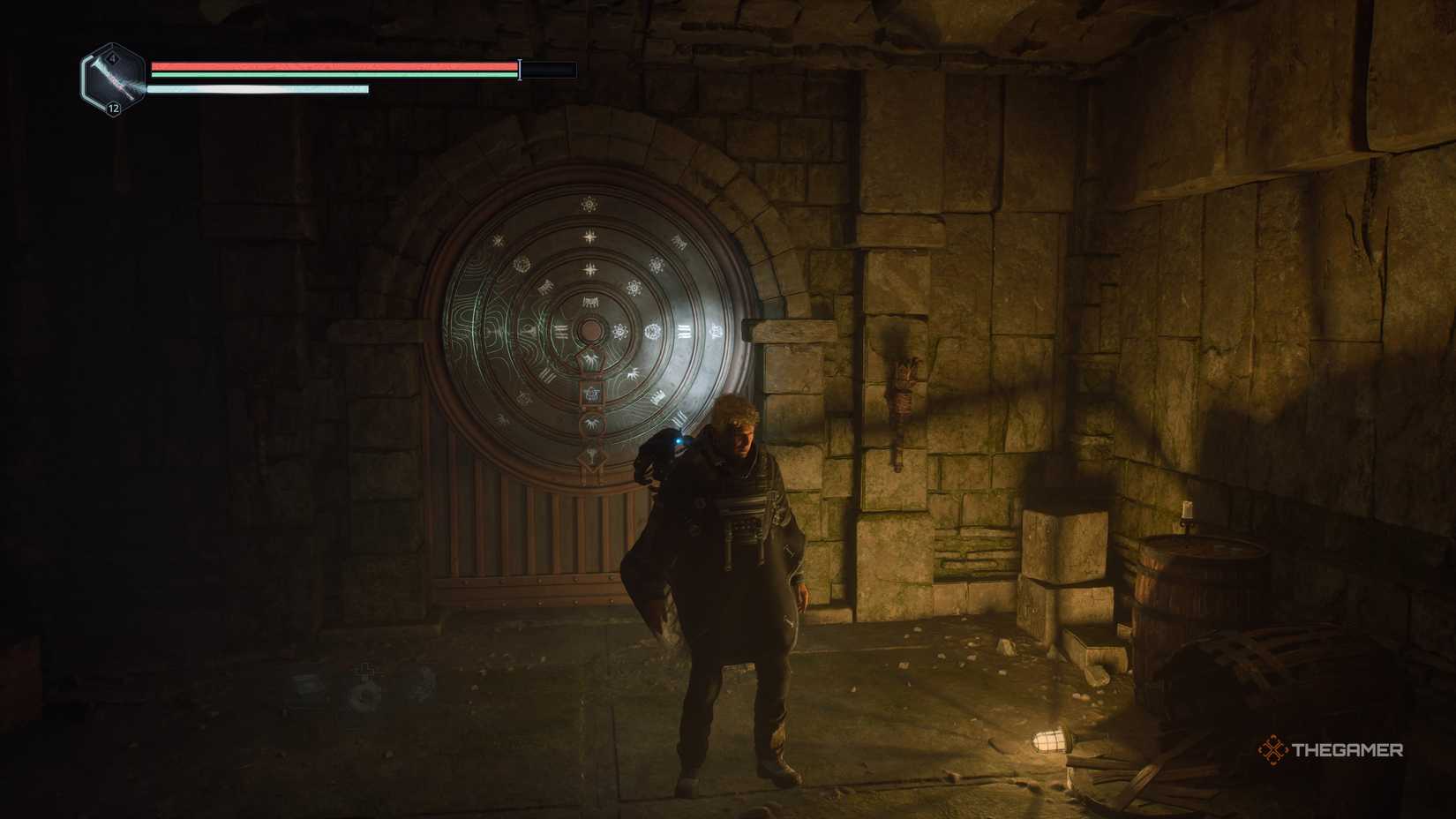 A sealed door in Hell Is Us.