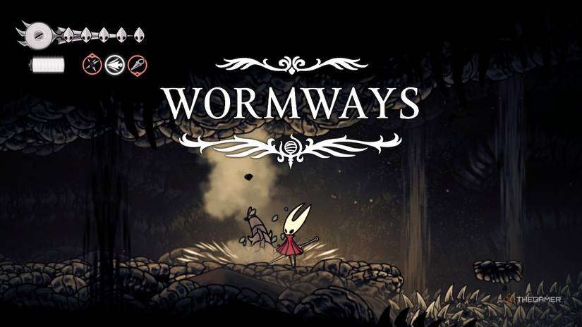 Hornet enters the Wormways for the first time in Hollow Knight: Silksong.