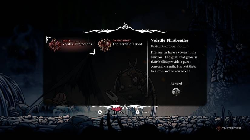 Hornet inspects the Marrow final wishes in Hollow Knight: Silksong.