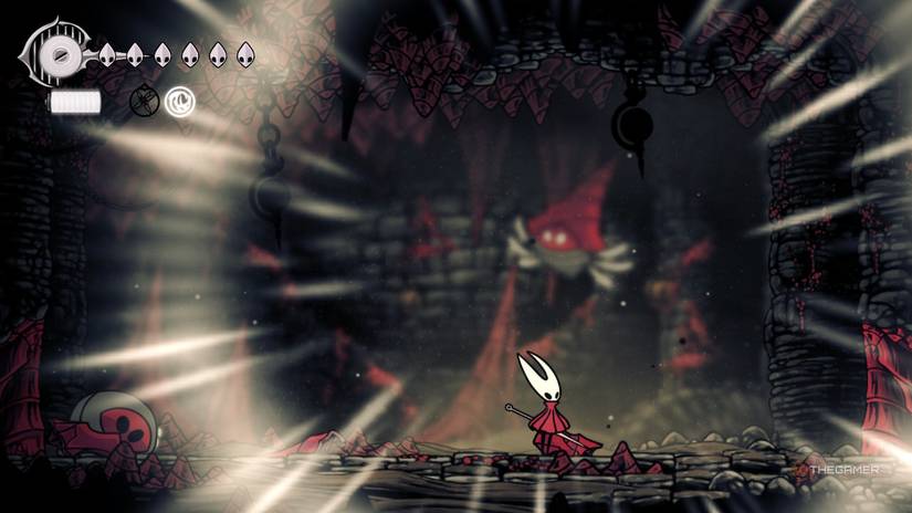 The remaining Great Conchfly roars in grief over Hornet defeating their partner in Hollow Knight: Silksong.