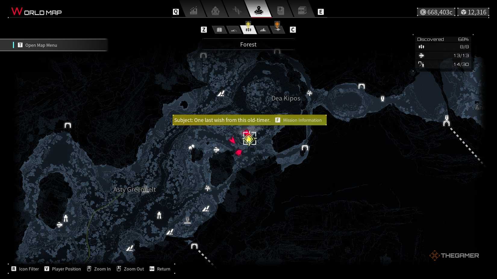 the map in daemon x machina: titanic scion shows the location of the sword grave for solas' final mission.