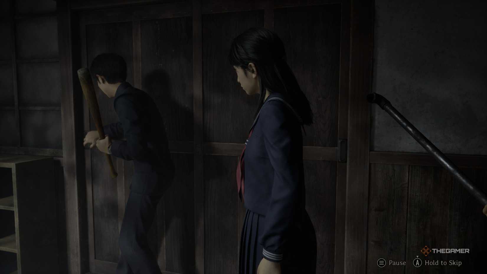 Shu and Rinko together in the Middle School in Silent Hill f.