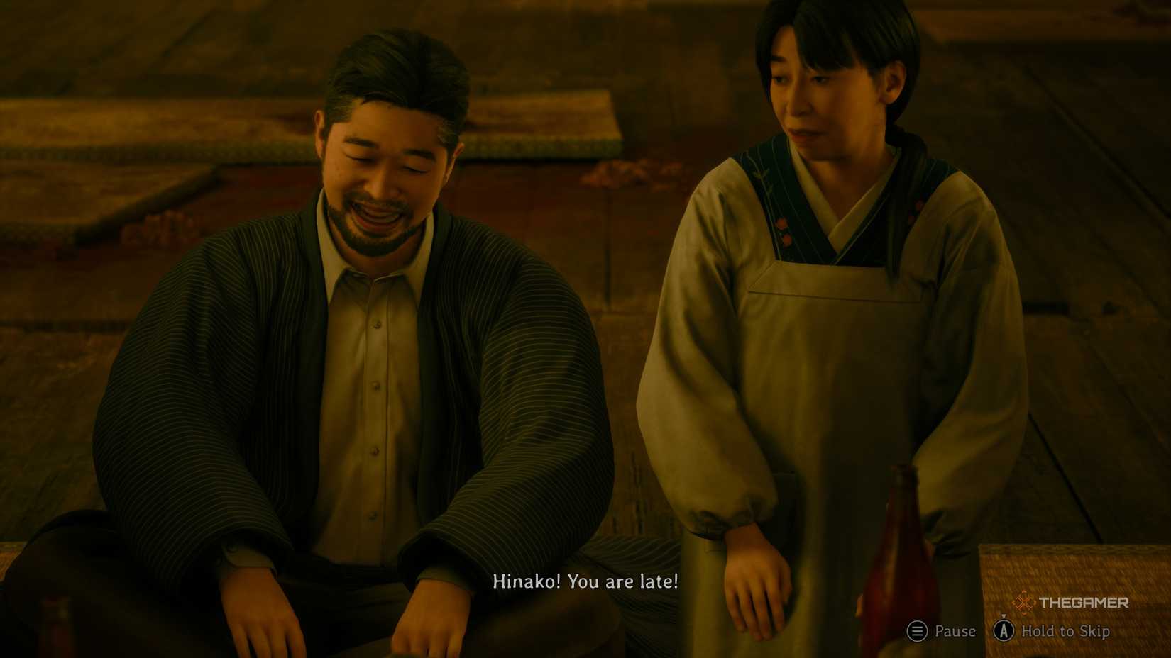 Hinako's parents telling her she is late in Silent Hill f.