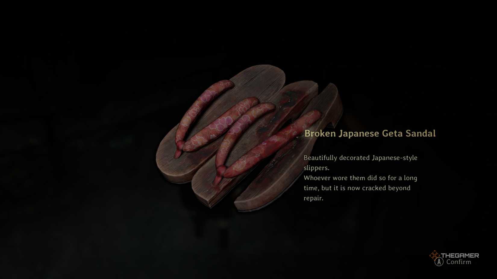 The Broken Japanese Geta Sandal item in Silent Hill f.
