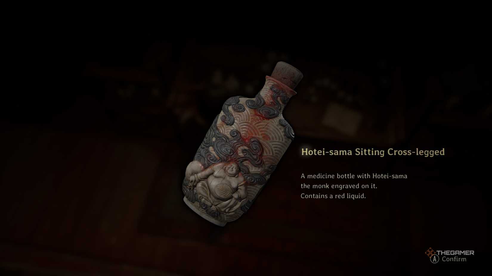 The Hotei-sama sitting Cross-legged item in silent hill f.
