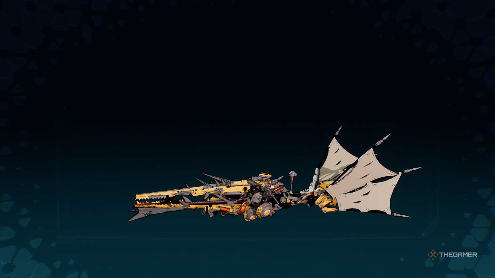 Borderlands 4 Fang Glider over a blue background.