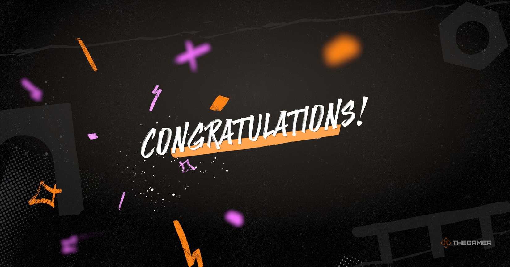 Congratulations screen from the game Skate.