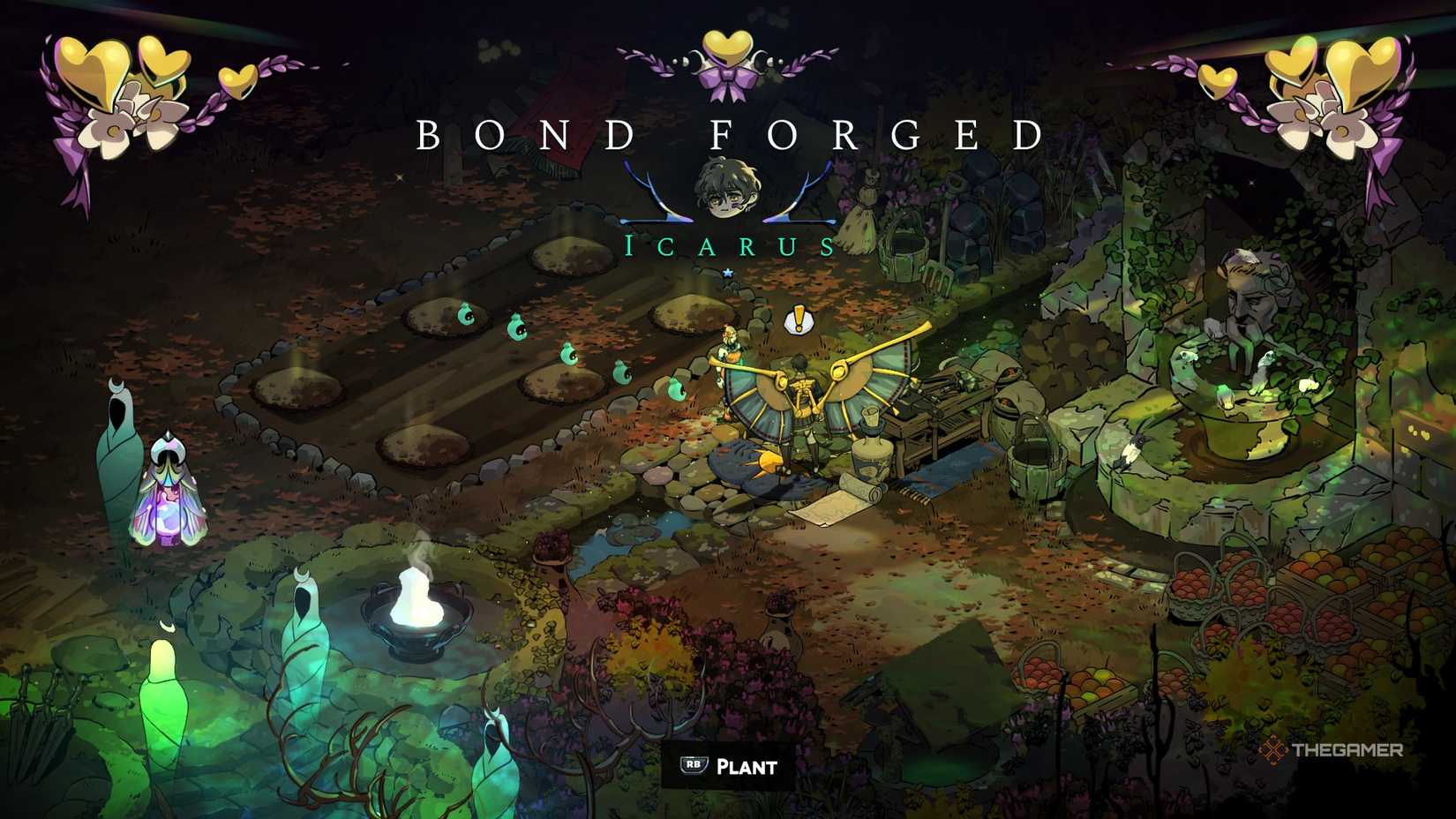 Melinoe forges a bond with Icarus in Hades 2.