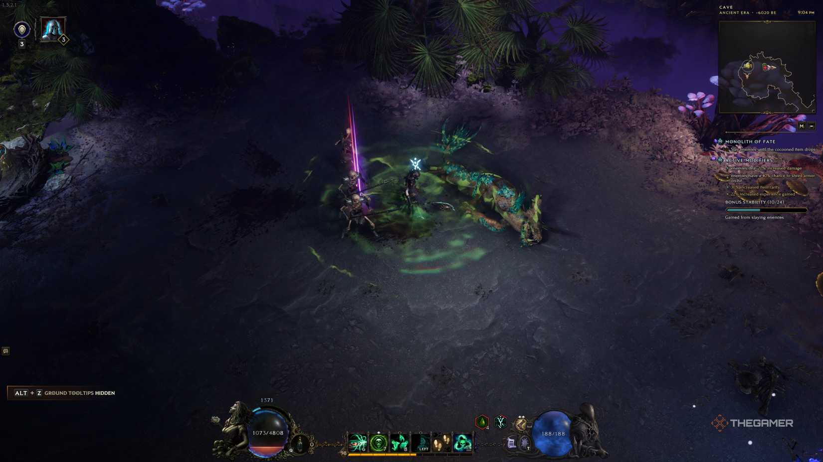A dead evolved Rift Beast in a Mysterious Rift.