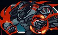 Amon Calamity icon in red.