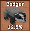 Badger pet icon in Roblox Grow a Garden.