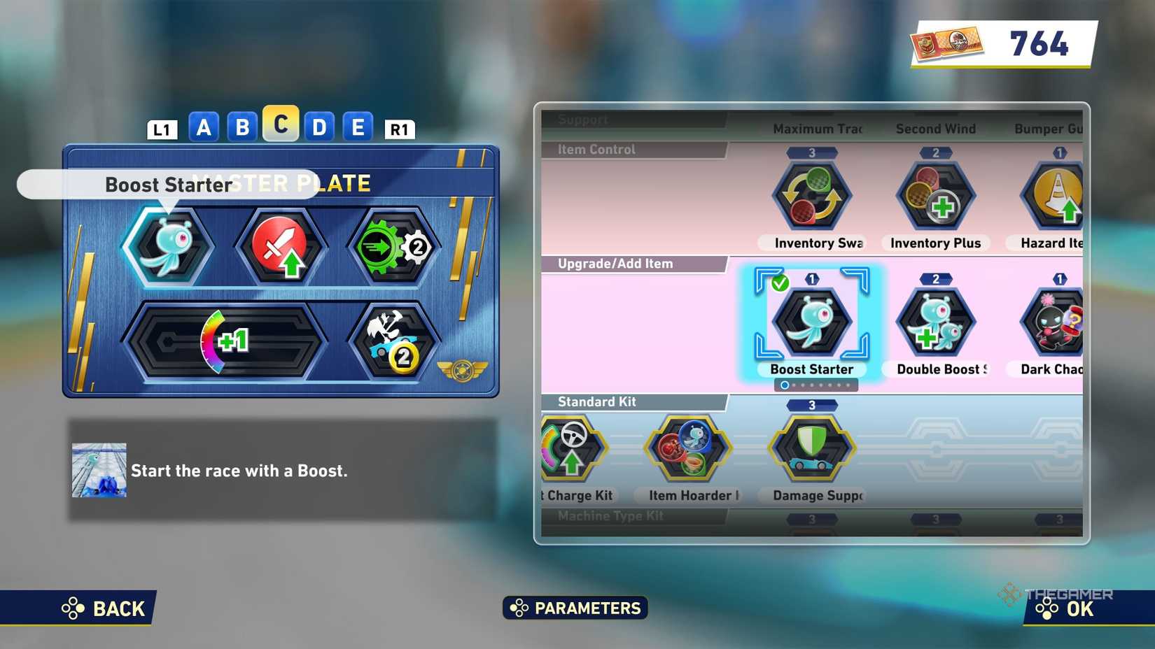 Boost Starter Gadget on a Gadget Board in Sonic Racing CrossWorlds.