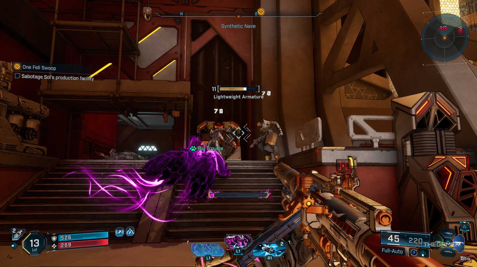 The player's pet attacking two enemies while the player looks onward in Borderlands 4.