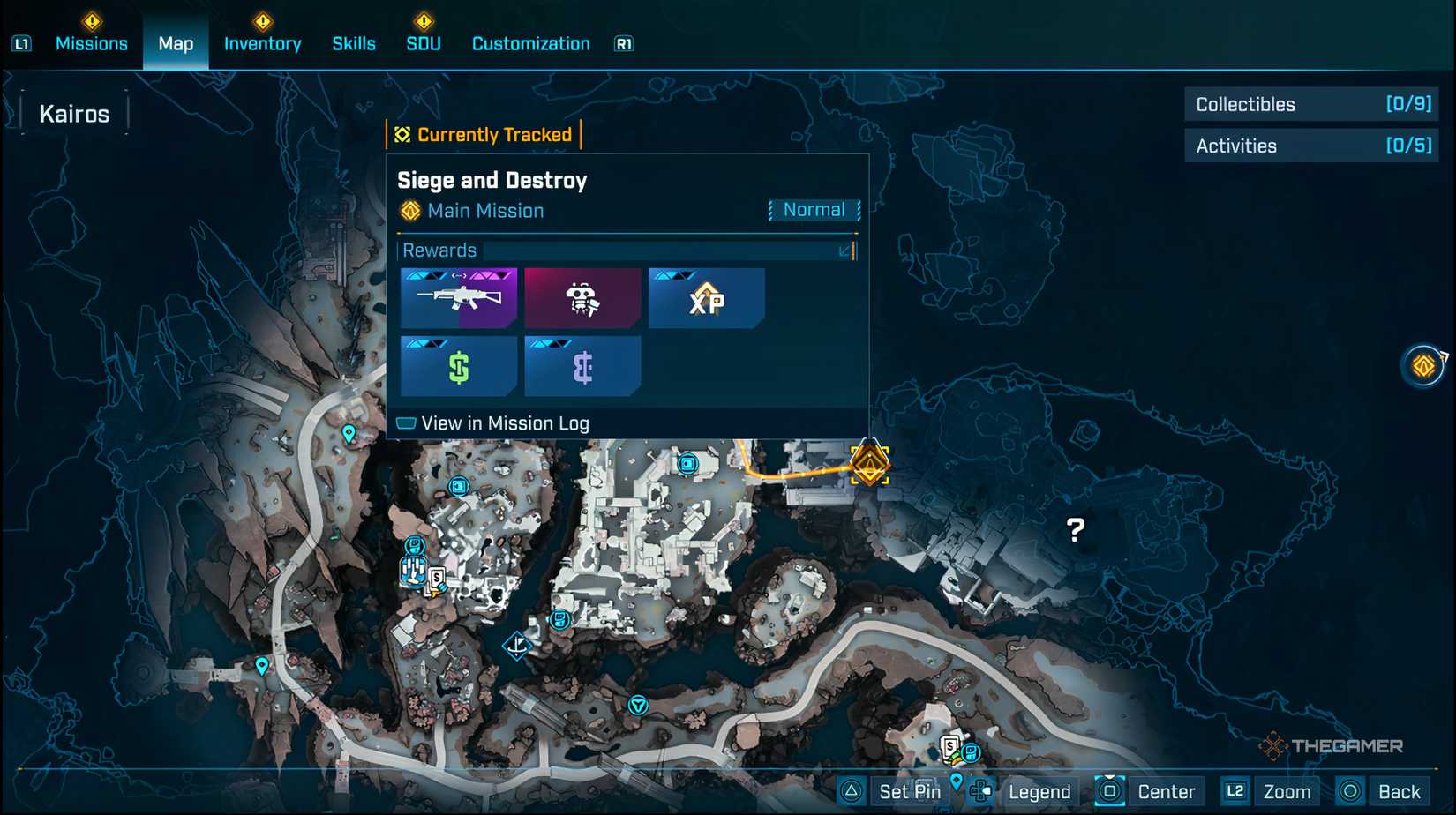 The location of Carcadia City highlighted in the map of Borderlands 4.