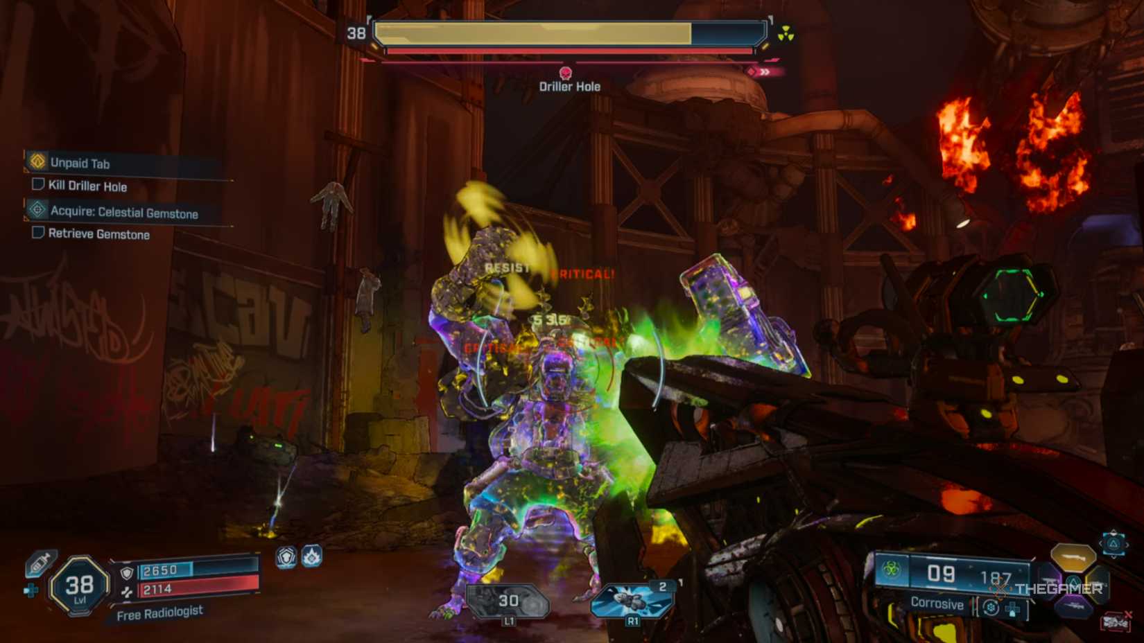 driller hole is affected by harlowe's entanglement effect in borderlands 4.