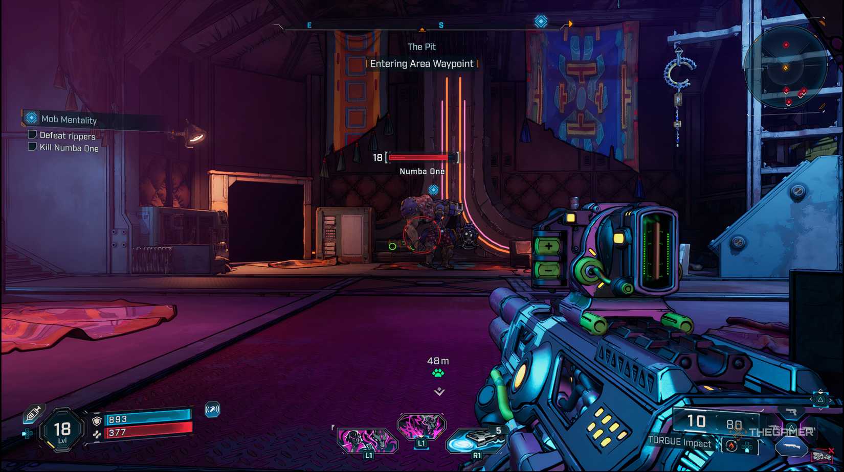 The player and Numba One fighting each other in Borderlands 4.