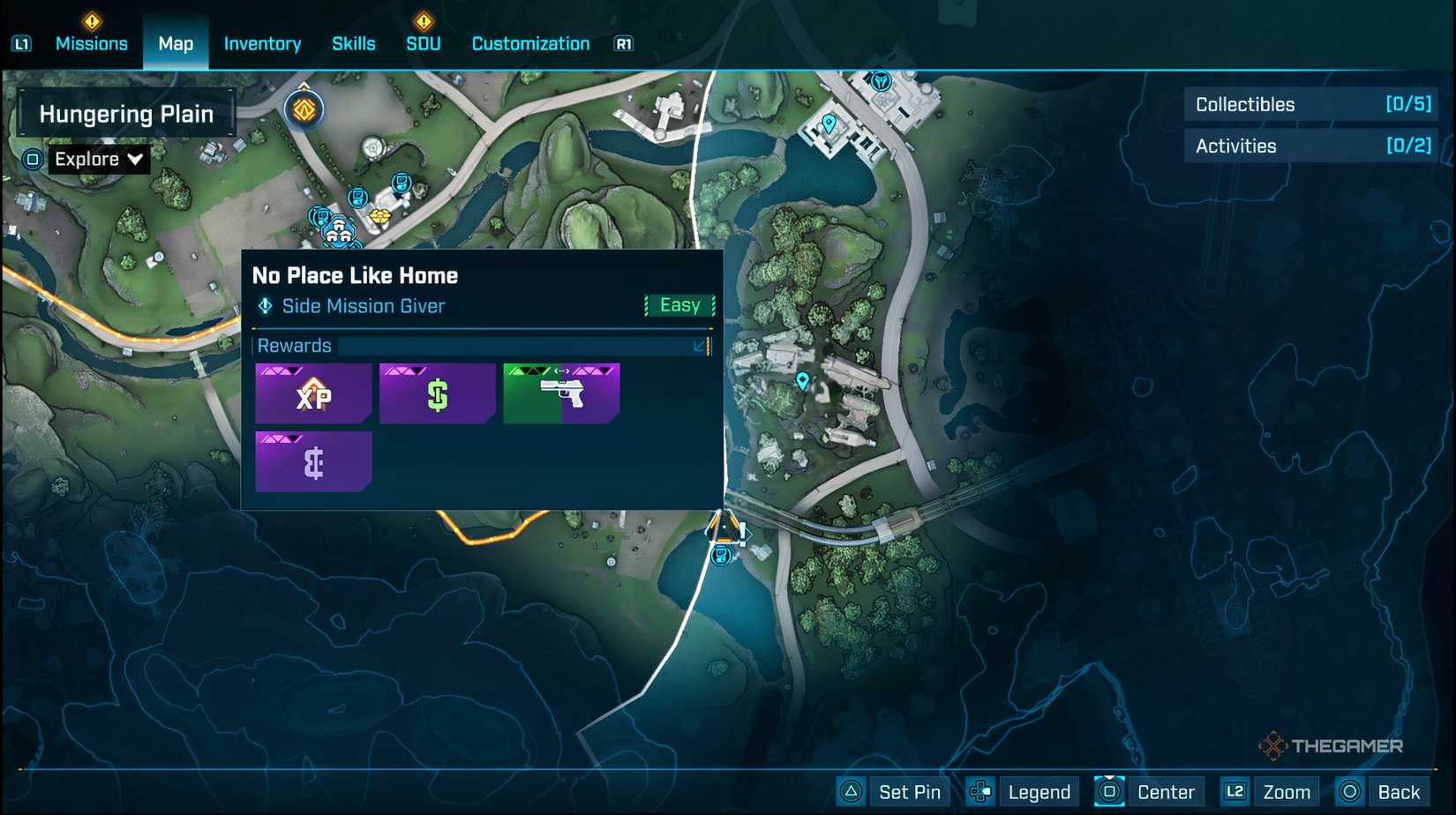 In the map of Borderlands 4 selecting the No Place Like Home side mission. 