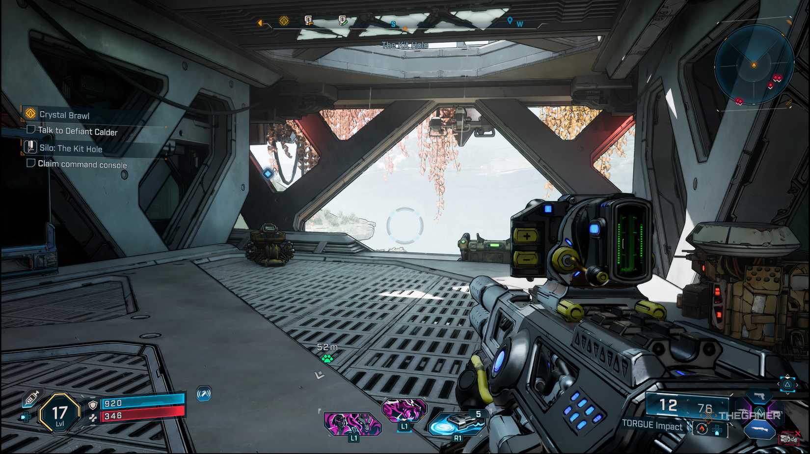 The player about to capture an Oder Silo with a the capture point being highlighted in Borderlands 4. 