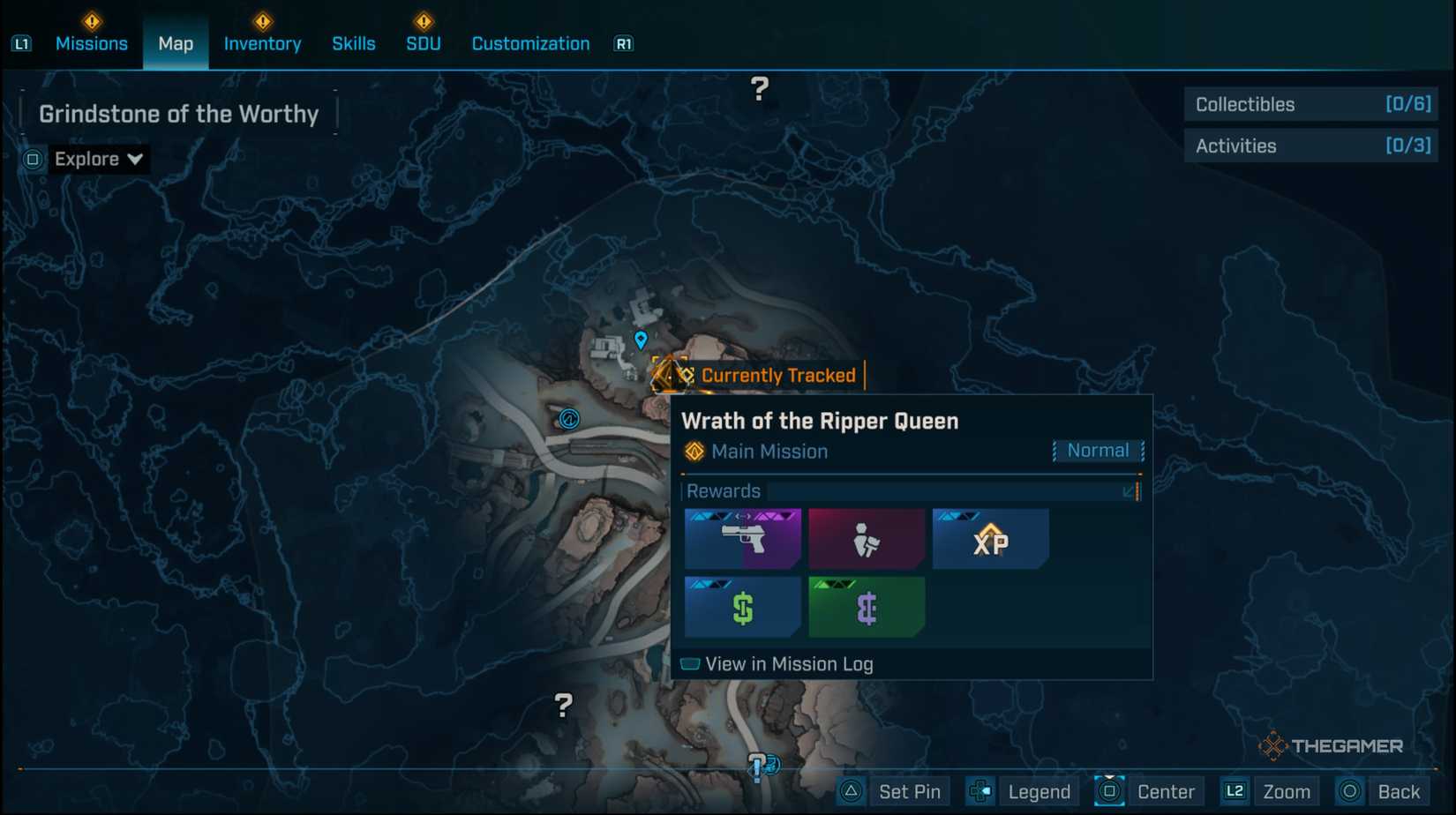 The location of the Wrath of the Ripper Queen highlighted on the map of Borderlands 4