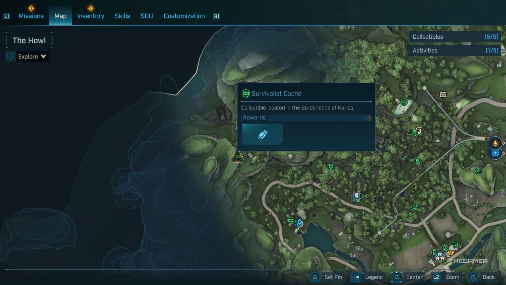 the survivalist cache in the thresher caves is highlighted on the map in borderlands 4.