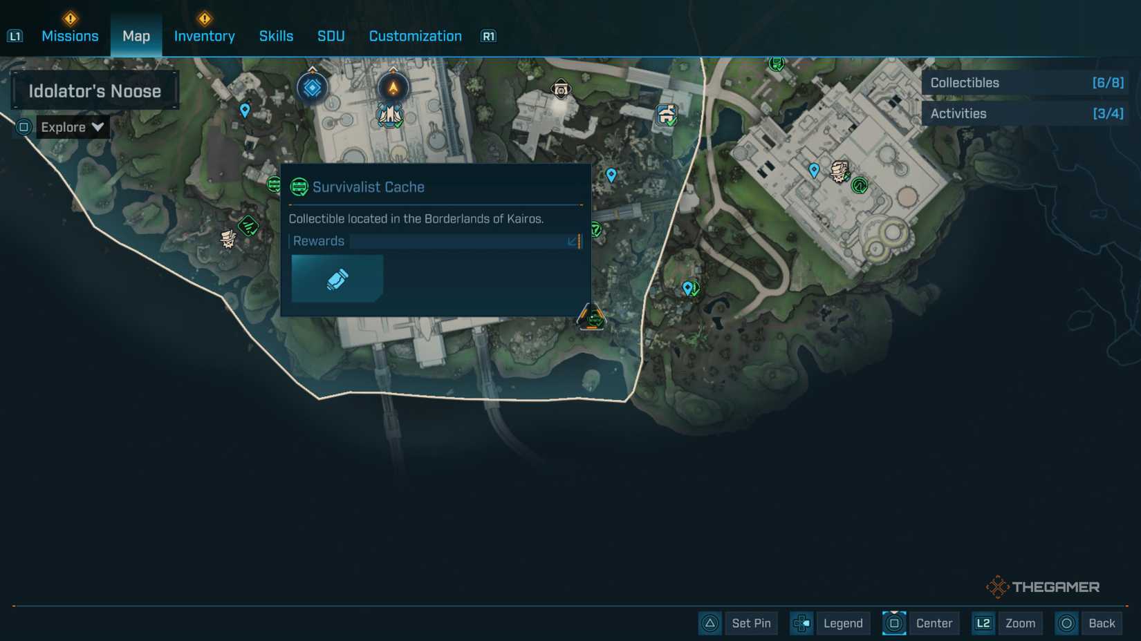 the southeasternmost survivalist cache is highlighted on the in-game map in borderlands 4.