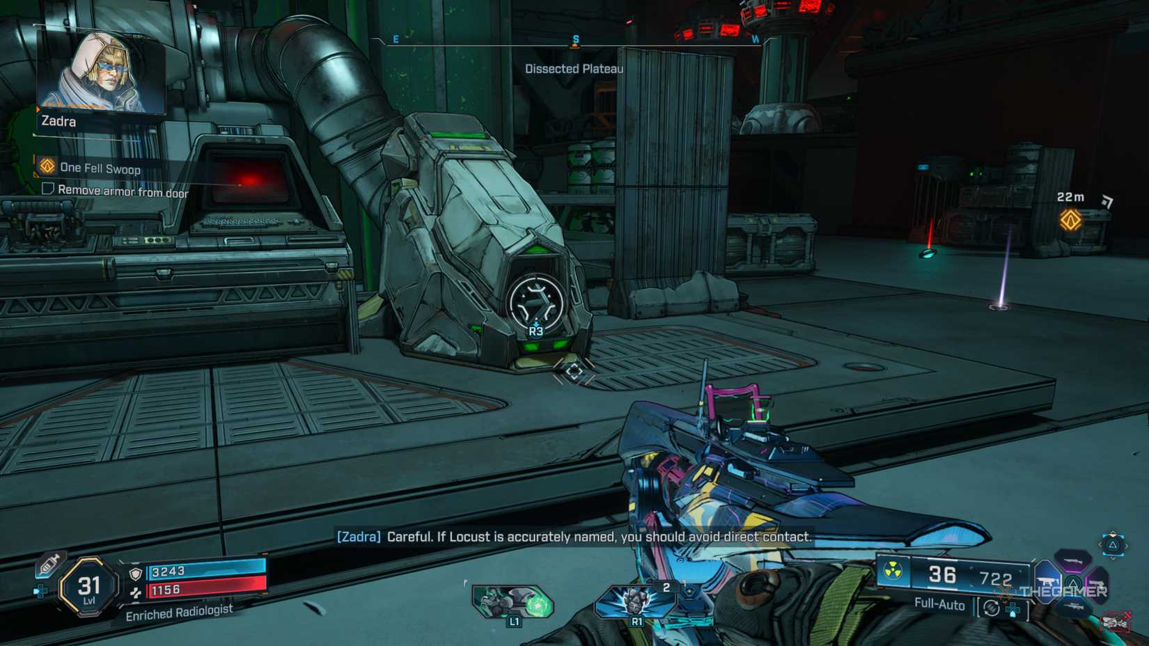 a tube dispenses locust canisters in borderlands 4.