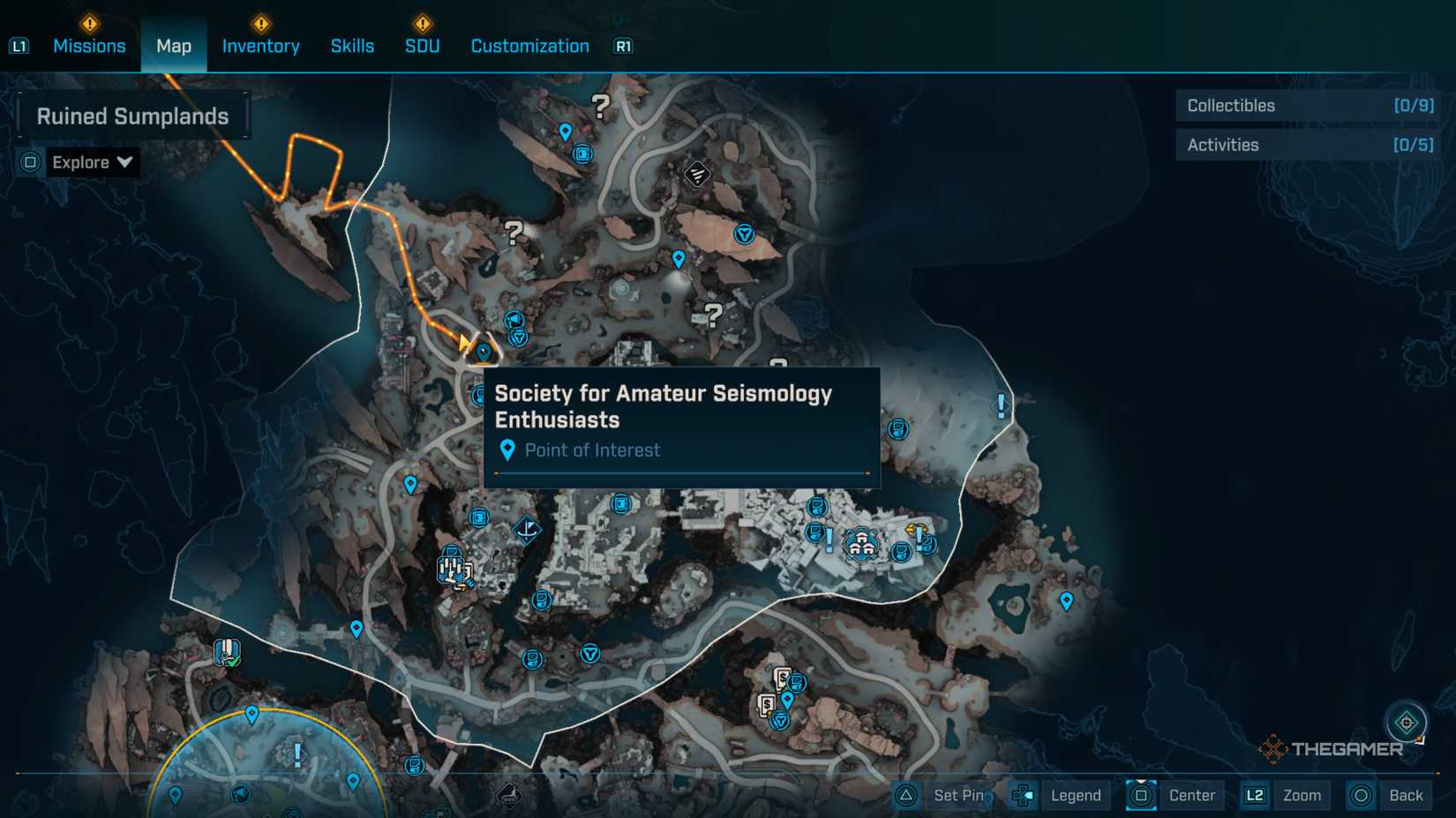 The map location of the Society for Amateur Seismology Enthusiasts in Borderlands 4.