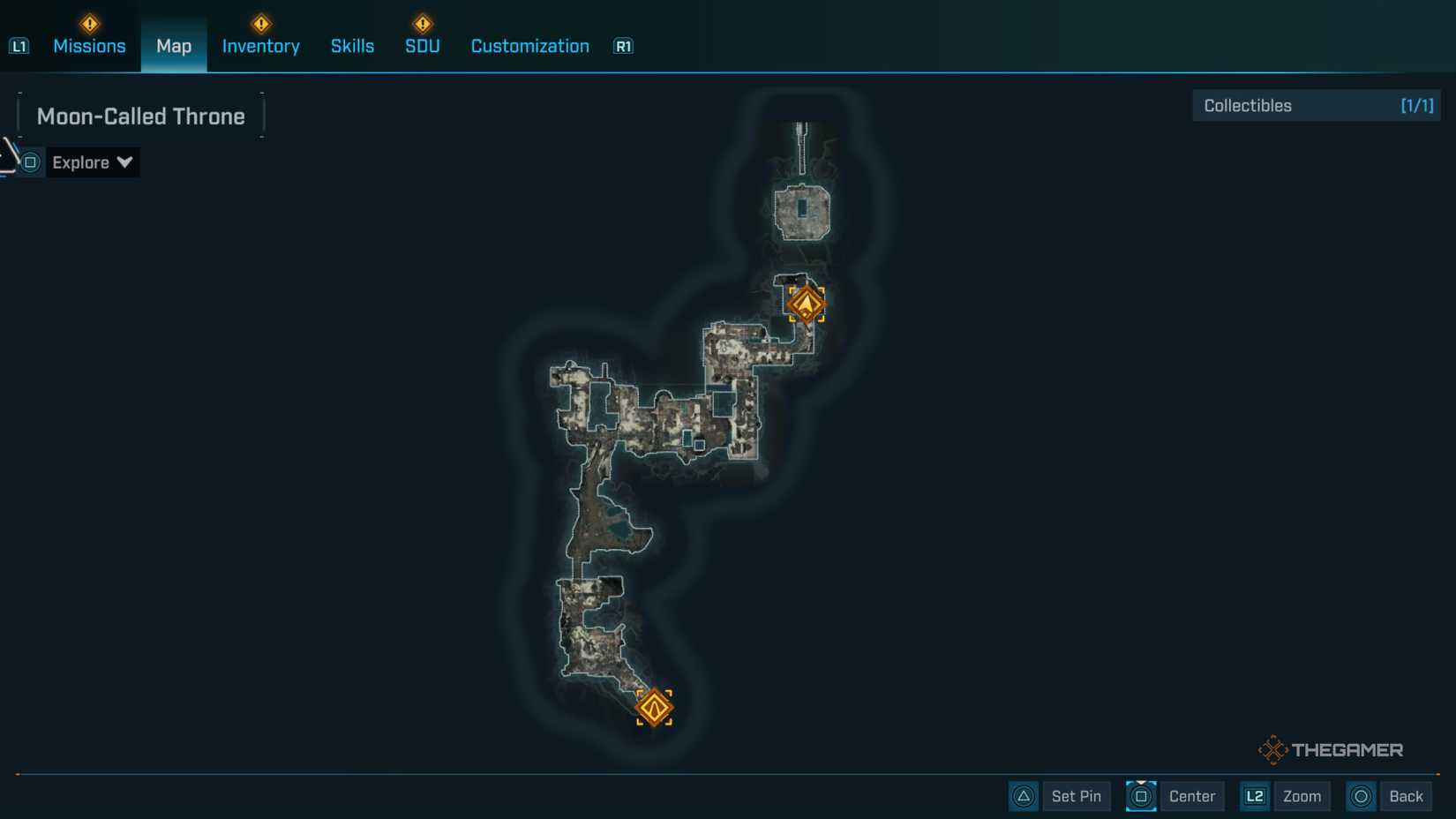 the full map of the moon-called throne is revealed and zoomed out in borderlands 4.