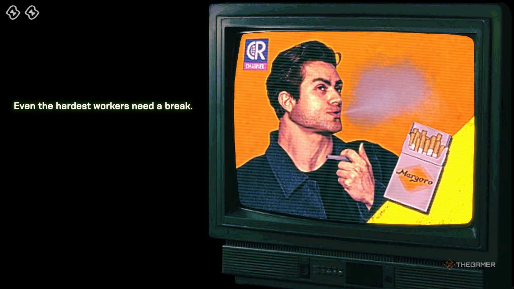 Cigarettes on TV in No I'm Not a Human.