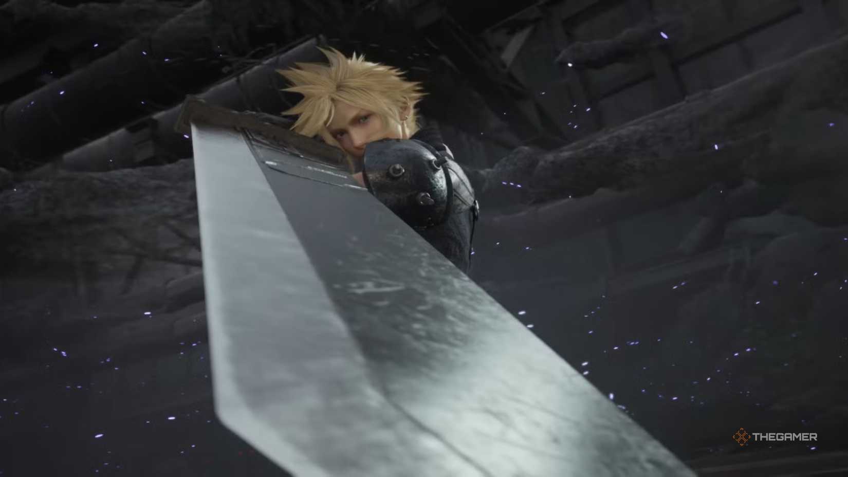 Cloud wields a Buster Sword in Final Fantasy 7 Rebirth.