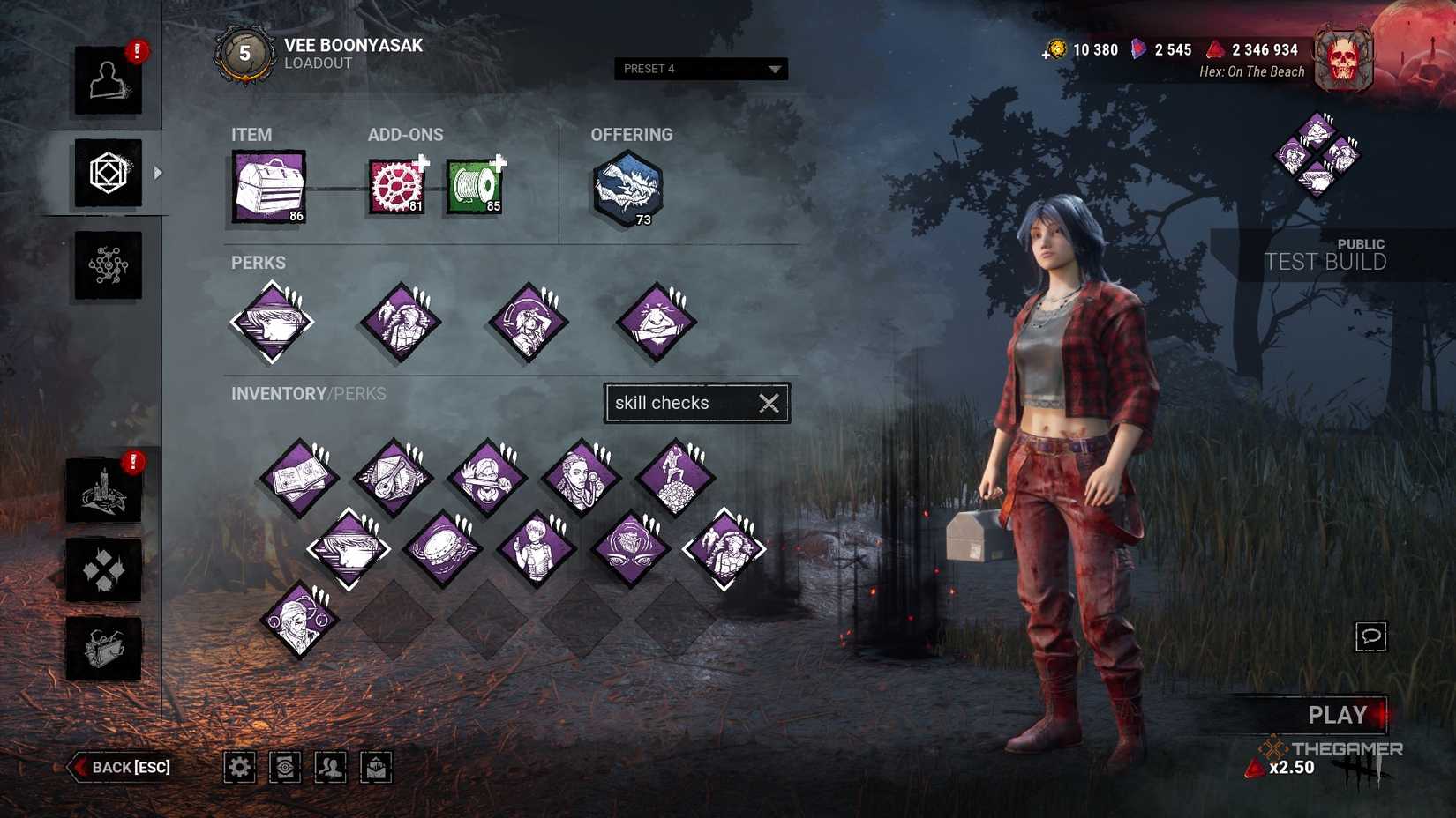 Dead By Daylight Road Life Build.