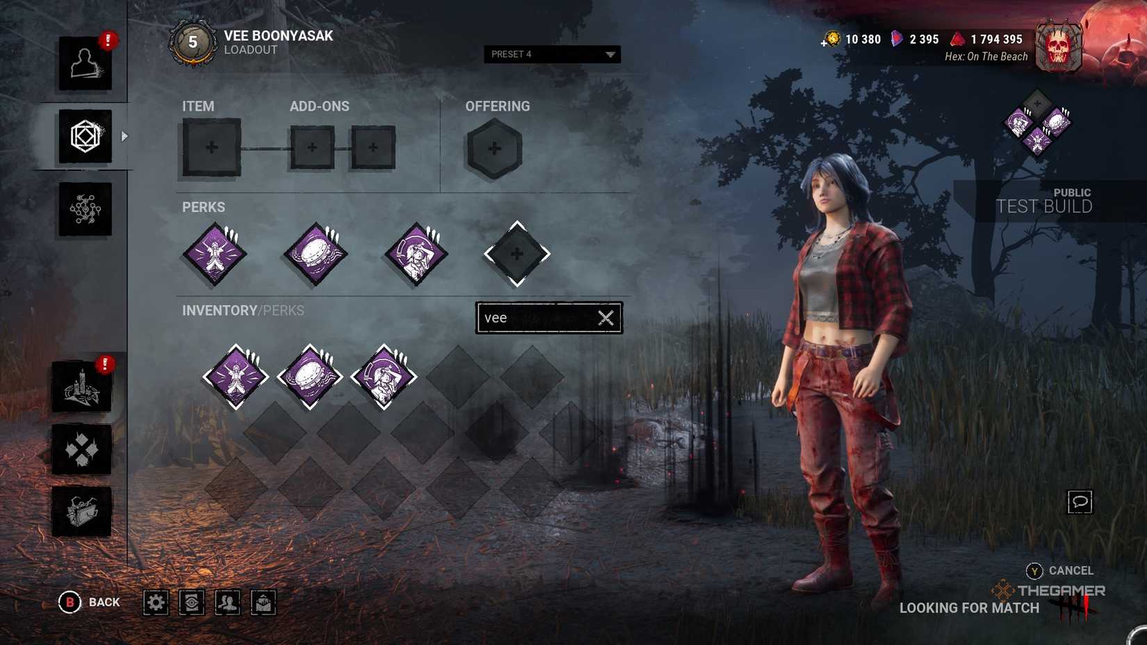 Dead By Daylight Vee Base Perks.