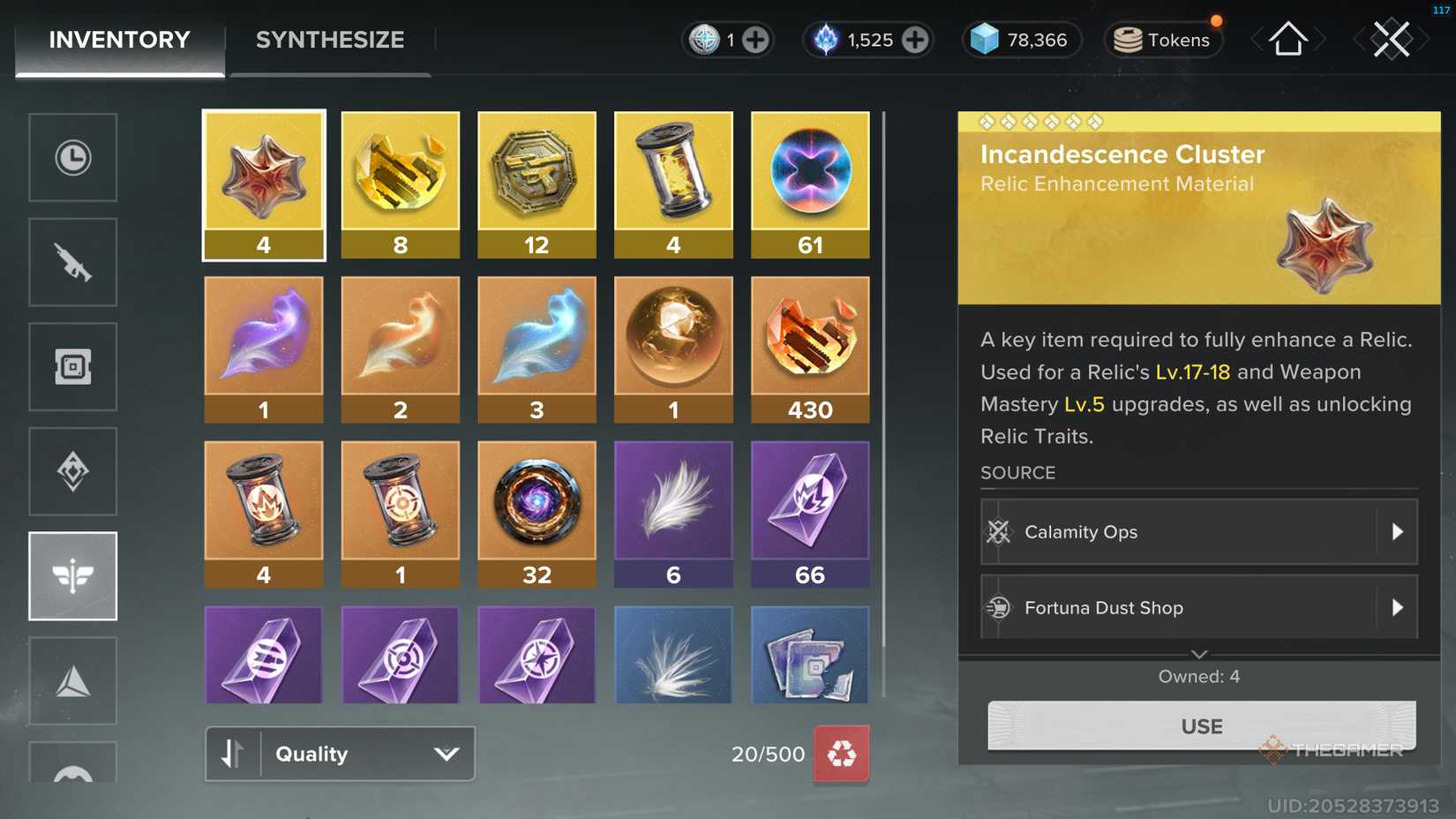 Destiny Rising Upgrade Materials