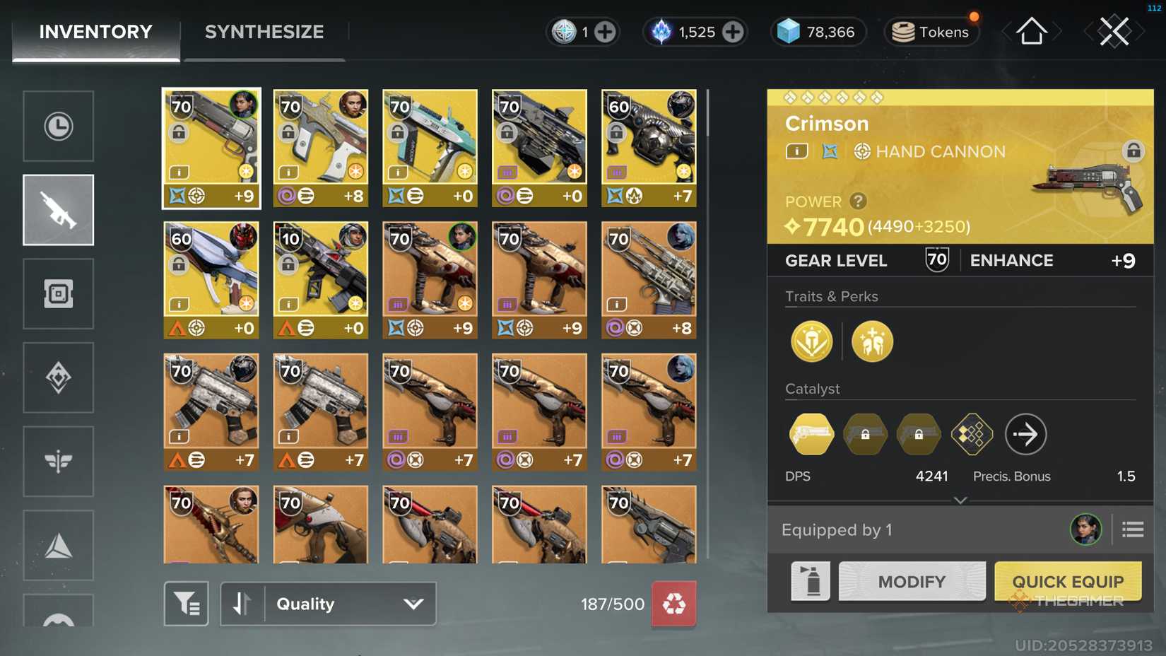 Destiny Rising Weapons
