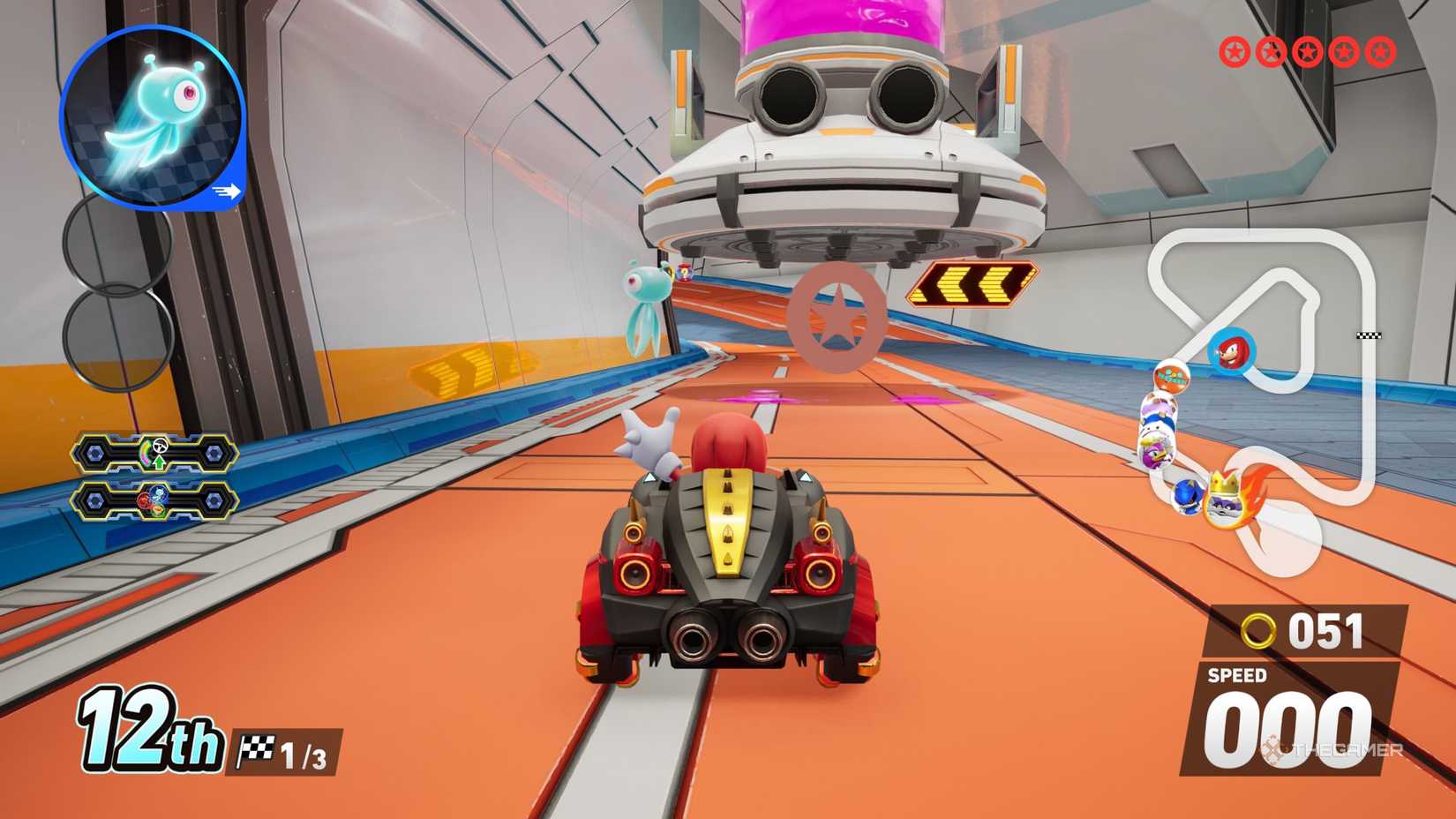 Donpa Factory Red Star Rings in Sonic Racing CrossWorlds.