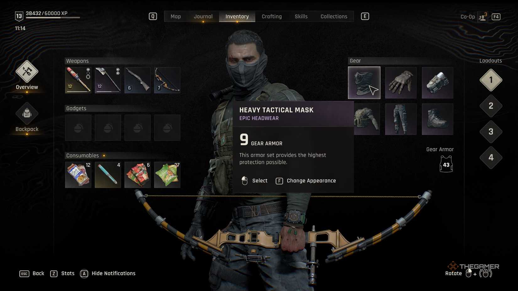 Dying Light The Beast wearing all the gear.