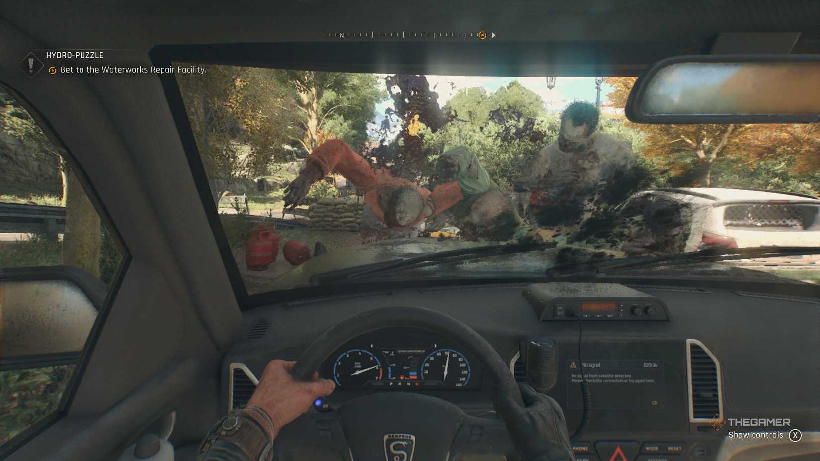 Dying Light The Beast Running Over Zombies With A Car.