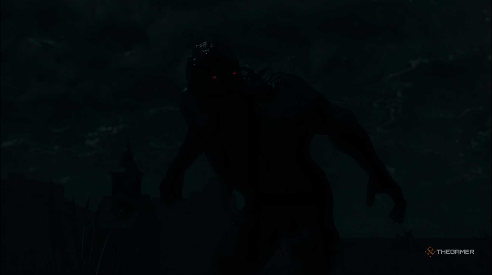 The Volatile beast in Dying Light: The Beast looking onward with red eyes. 