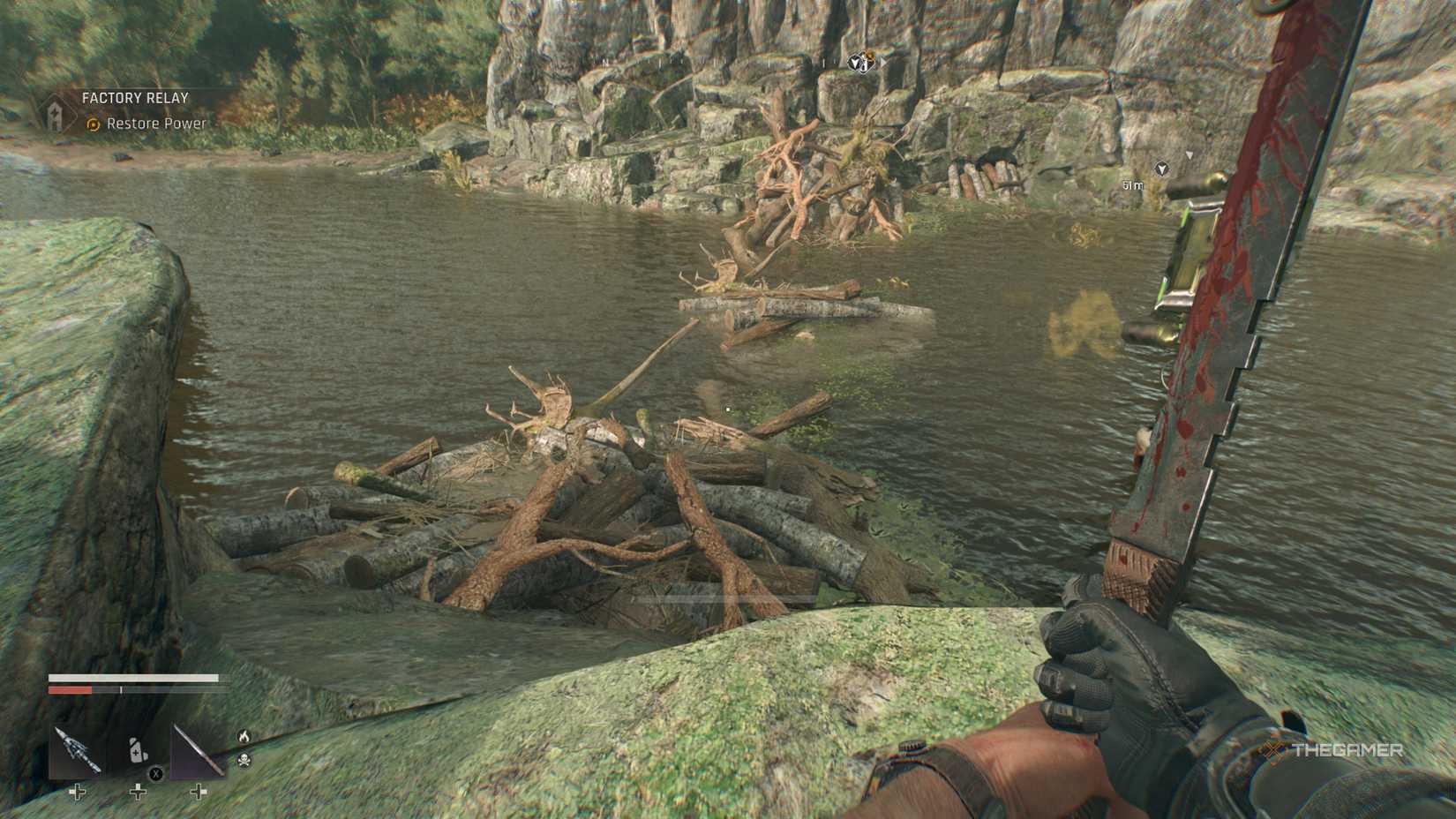 Dying Light Beast Mysterious Stick broken beaver dam.