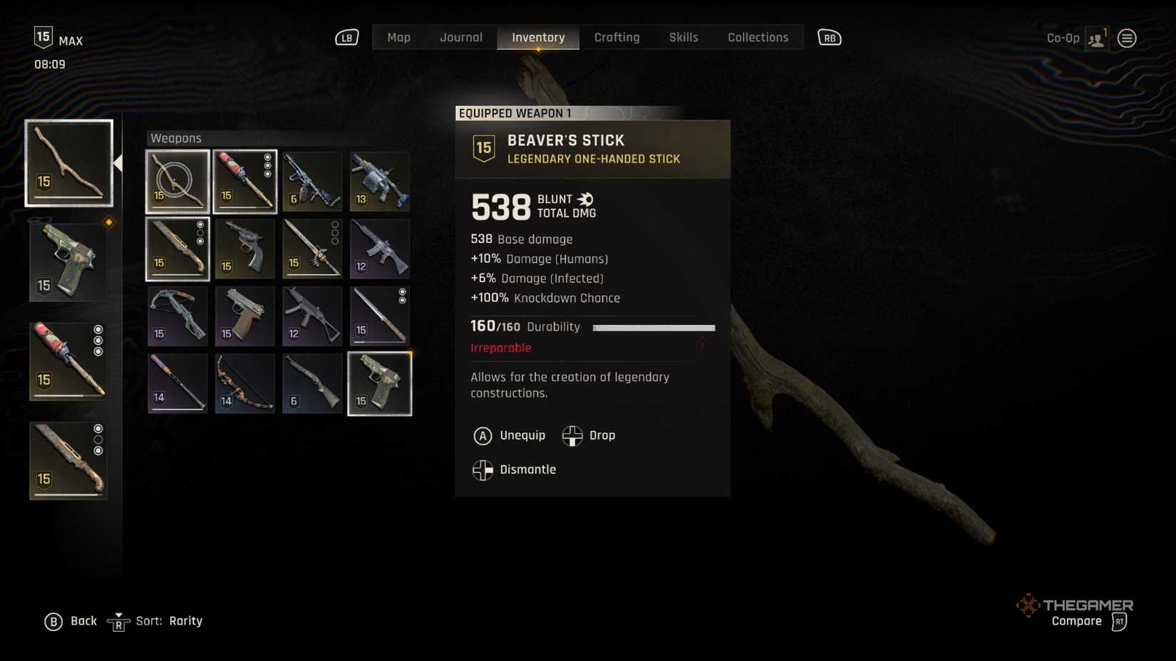 Dying Light Beast Mysterious Stick stats.