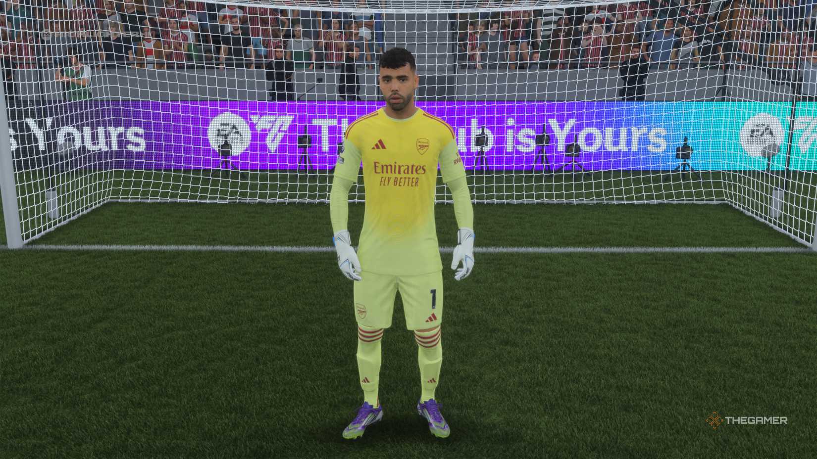 The Best Goalkeepers David Raya on the pitch in EA Sports FC 26.