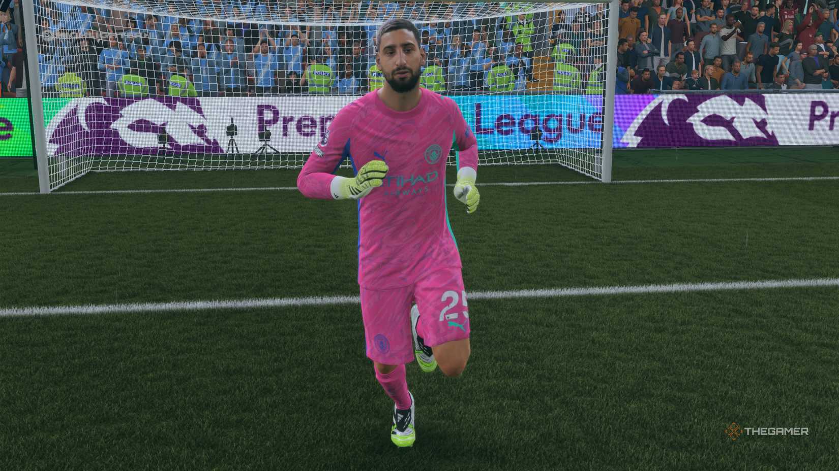 The Best Goalkeepers Gianluigi Donnarumma on the pitch in EA Sports FC 26.