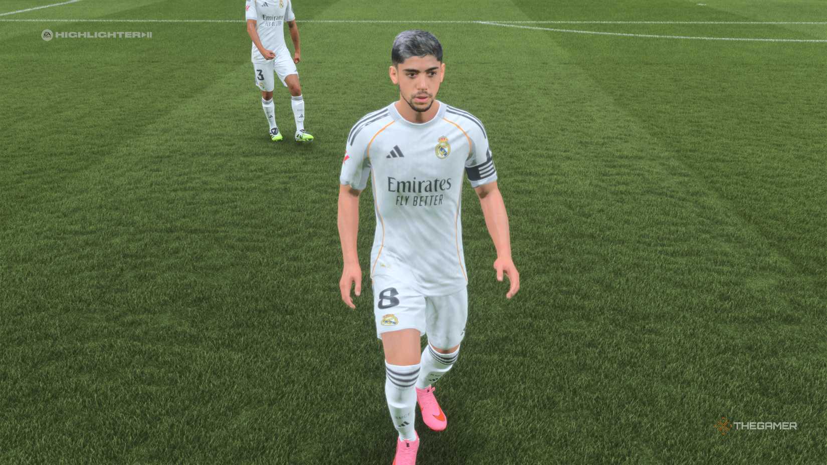 The Best Midfielders Federico Valverde on the pitch in EA Sports FC 26.