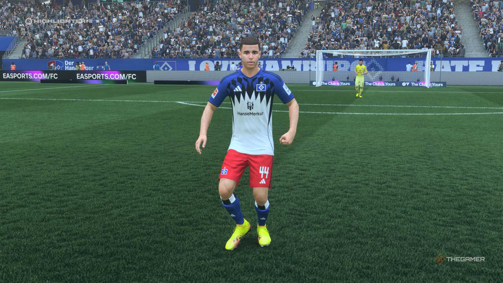 The Best Young Centre Backs Luka Vuskovic on the pitch in EA Sports FC 26.